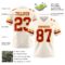 Cream1089-2 Custom Cream Red-Gold Authentic Football Jersey