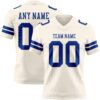 Custom Cream Royal Authentic Football Jersey