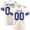 Cream1091 Custom Cream Royal Authentic Football Jersey