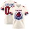 Cream1092-1 Custom Cream Red-Royal Authentic Football Jersey