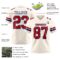 Cream1092-2 Custom Cream Red-Royal Authentic Football Jersey