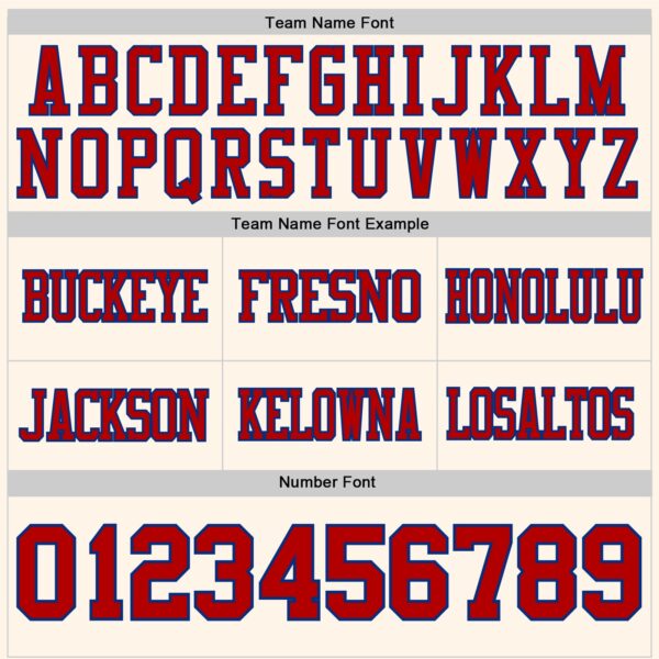 Custom Cream Red-Royal Authentic Football Jersey