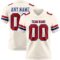 Cream1092 Custom Cream Red-Royal Authentic Football Jersey