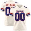 Custom Cream Royal-Red Authentic Football Jersey
