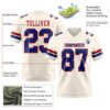 Custom Cream Royal-Red Authentic Football Jersey