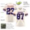 Cream1093-2 Custom Cream Royal-Red Authentic Football Jersey