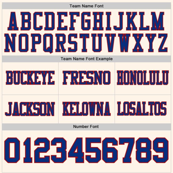 Custom Cream Royal-Red Authentic Football Jersey