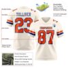 Custom Cream Orange-Royal Authentic Football Jersey