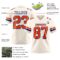 Cream1094-2 Custom Cream Orange-Royal Authentic Football Jersey
