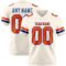 Cream1094 Custom Cream Orange-Royal Authentic Football Jersey