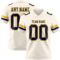 Cream1099 Custom Cream Navy-Gold Authentic Football Jersey