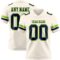 Cream1102 Custom Cream Navy-Neon Green Authentic Football Jersey