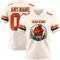 Cream1105-1 Custom Cream Orange-Black Authentic Football Jersey