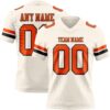 Custom Cream Orange-Black Authentic Football Jersey