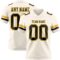 Cream1106 Custom Cream Black-Gold Authentic Football Jersey