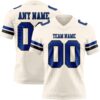 Cream1107 Custom Cream Royal-Black Authentic Football Jersey