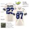 Custom Cream Royal-Black Authentic Football Jersey