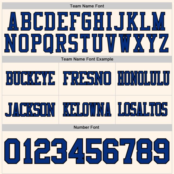 Custom Cream Royal-Black Authentic Football Jersey