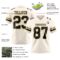Cream1108-2 Custom Cream Black-Old Gold Authentic Football Jersey