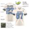 Cream1112-2 Custom Cream Light Blue-Black Authentic Football Jersey