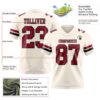 Custom Cream Cardinal-Black Authentic Football Jersey