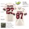 Cream1113-2 Custom Cream Cardinal-Black Authentic Football Jersey