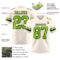 Cream1116-2 Custom Cream Neon Green-Black Authentic Football Jersey