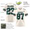 Cream1117-2 Custom Cream Midnight Green-Black Authentic Football Jersey
