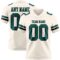 Cream1117 Custom Cream Midnight Green-Black Authentic Football Jersey