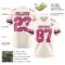 Cream1119-2 Custom Cream Pink-Black Authentic Football Jersey