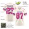 Cream1124-2 Custom Cream Pink-Purple Authentic Football Jersey