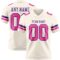 Cream1124 Custom Cream Pink-Purple Authentic Football Jersey