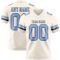 Cream1125 Custom Cream Light Blue-Steel Gray Authentic Football Jersey