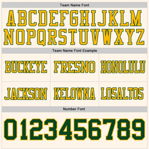 Custom Cream Green-Gold Authentic Football Jersey