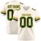 Cream1132 Custom Cream Green-Gold Authentic Football Jersey