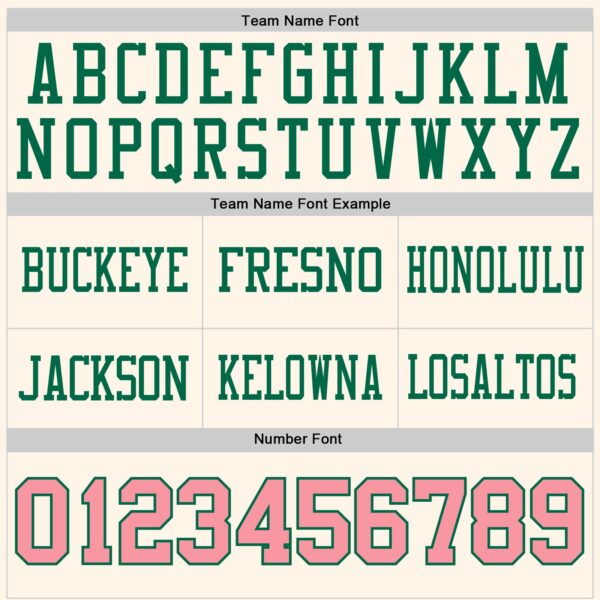 Custom Cream Medium Pink-Kelly Green Authentic Football Jersey