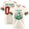Custom Cream Red-Kelly Green Authentic Football Jersey