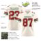 Custom Cream Red-Kelly Green Authentic Football Jersey