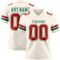 Custom Cream Red-Kelly Green Authentic Football Jersey