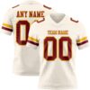Custom Cream Crimson-Gold Authentic Football Jersey