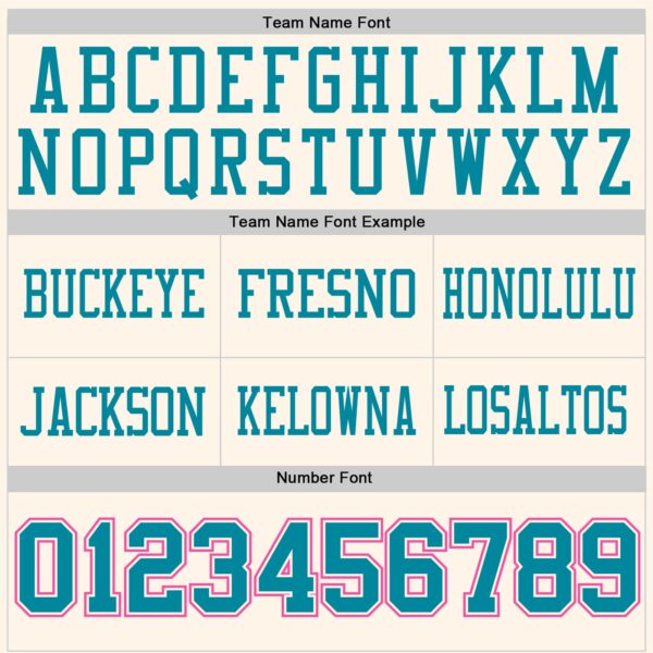 Custom Cream Teal-Pink Authentic Football Jersey