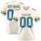 Cream1151 Custom Cream Powder Blue-Gold Authentic Football Jersey