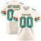 Cream1152 Custom Cream Aqua-Orange Authentic Football Jersey