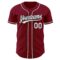 Custom Crimson White-Black Authentic Baseball Jersey
