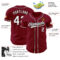 Custom Crimson White-Black Authentic Baseball Jersey
