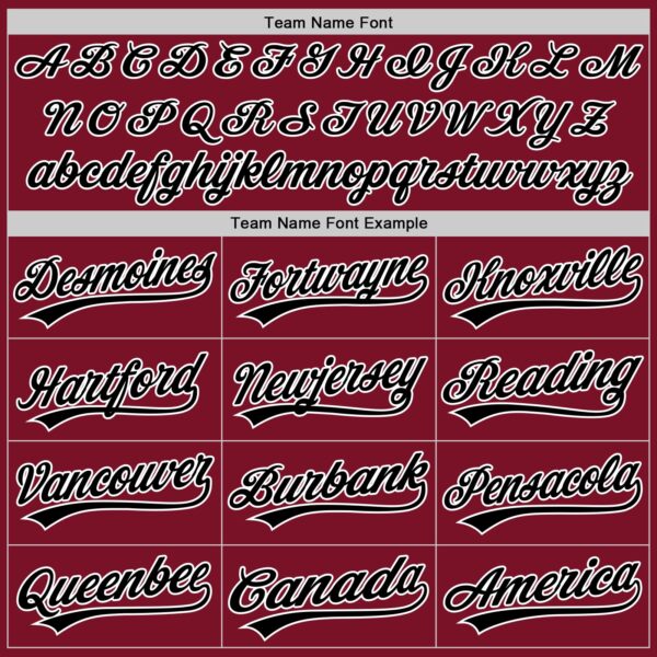 Custom Crimson Black-White Authentic Baseball Jersey
