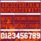 Crimson0166-3 Custom Crimson White Orange-Gray 3D Pattern Splash Authentic Football Jersey
