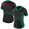 Custom Black Kelly Green-Red Drift Fashion Football Jersey