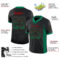 Drift0008-2 Custom Black Kelly Green-Red Drift Fashion Football Jersey