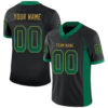 Custom Black Kelly Green-Old Gold Drift Fashion Football Jersey